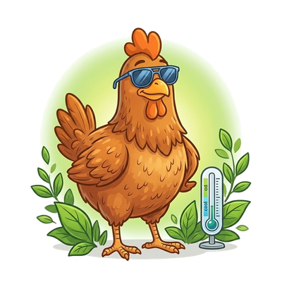 Cool confident chicken