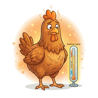 Warming up worried chicken